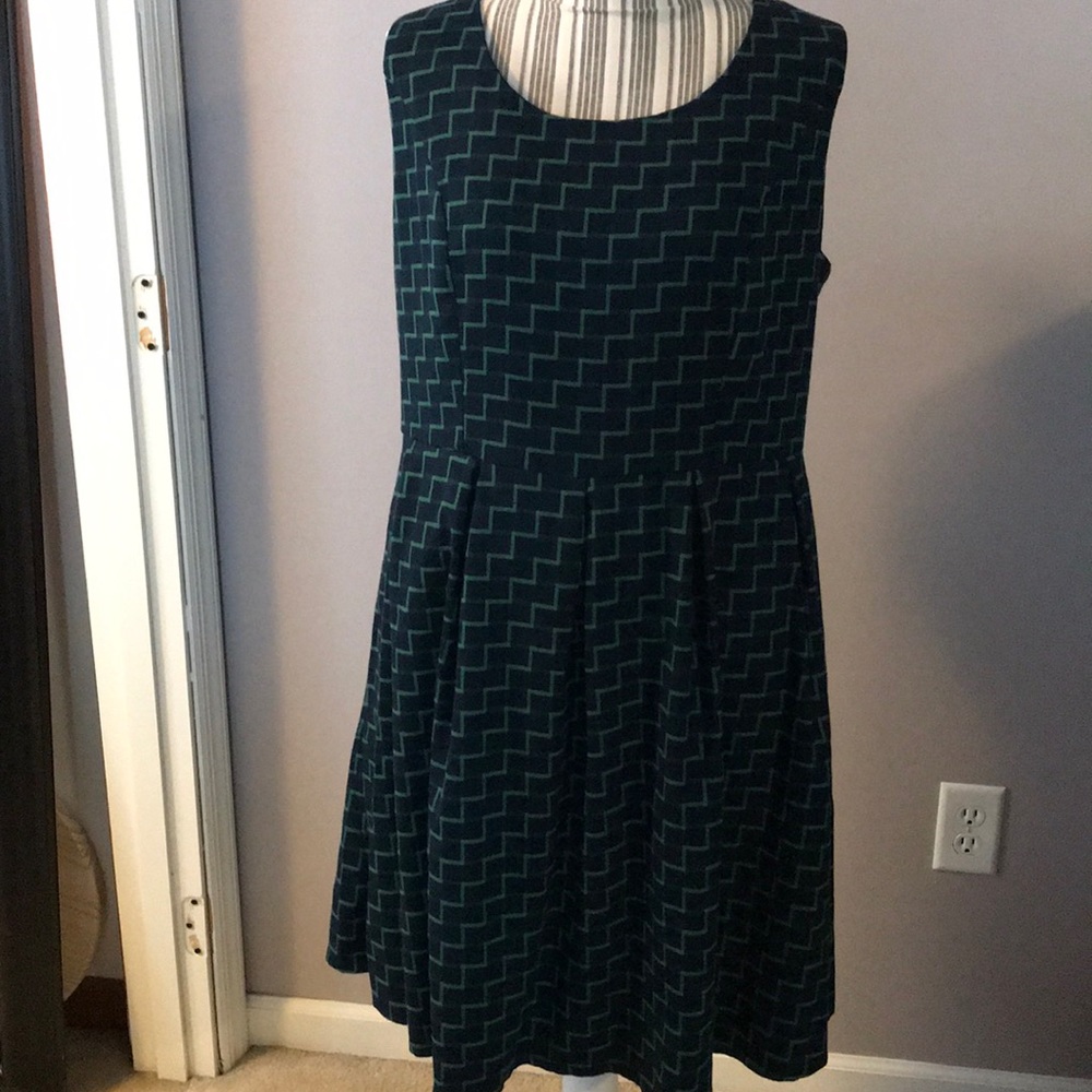 Navy and green jumper